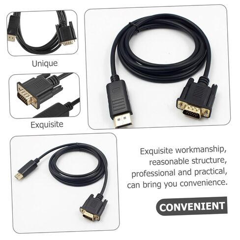 إلى VGA DisplayPort Connector سلك محول الفيديو عالي الوضوح لشاشات سطح المكتب وأجهزة العرض يدعم الدقة والاستخدام in Kuwait