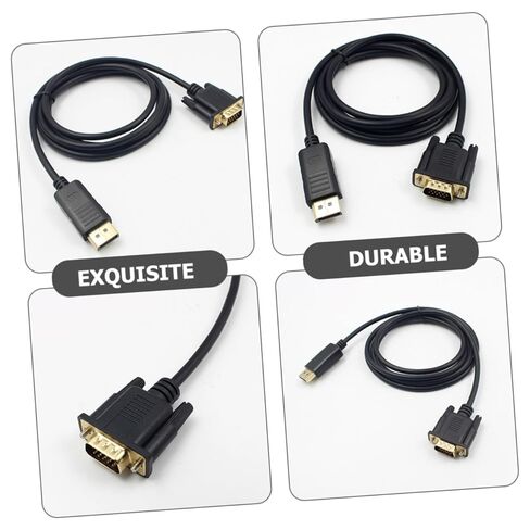 إلى VGA DisplayPort Connector سلك محول الفيديو عالي الوضوح لشاشات سطح المكتب وأجهزة العرض يدعم الدقة والاستخدام in Kuwait
