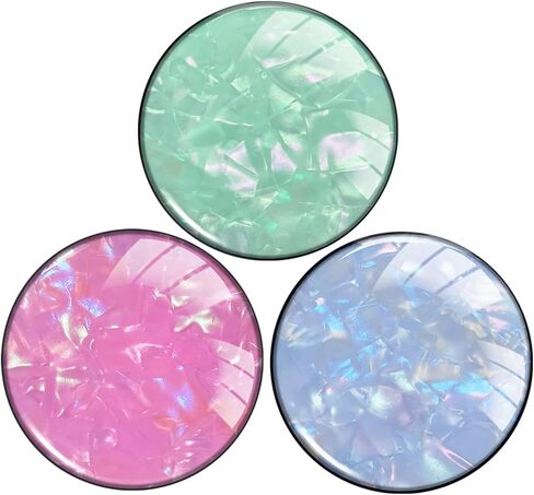 3 حزمة قابلة للتوسيع للهاتف المحمول ، حامل الهواتف المحمولة قبضة هاتفية للهاتف الذكي - Glitter Pink Green Blue in Kuwait