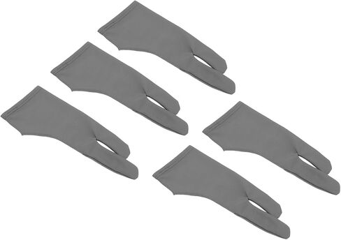 Diooche 5 PCS Drawing Gloves ، اليسرى اليمنى Universal Gloves القفازات الفنية مع إصبعين للرسم والكتابة (s) in Kuwait