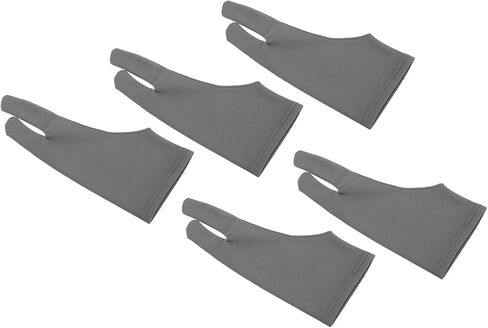 Diooche 5 PCS Drawing Gloves ، اليسرى اليمنى Universal Gloves القفازات الفنية مع إصبعين للرسم والكتابة (s) in Kuwait