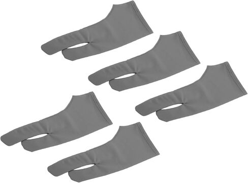 Diooche 5 PCS Drawing Gloves ، اليسرى اليمنى Universal Gloves القفازات الفنية مع إصبعين للرسم والكتابة (s) in Kuwait
