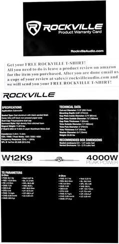 Rockville (2) W12K9D4 12" 8000 Watt Car Subwoofers Dual 4-Ohm Subs CEA Compliant in Saudi Arabia