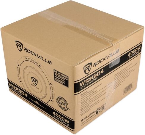 Rockville (2) W12K9D4 12" 8000 Watt Car Subwoofers Dual 4-Ohm Subs CEA Compliant in Saudi Arabia