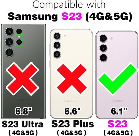 Asuwish Phone Case for Samsung Galaxy S23 5G Wallet Cell Cover with Tempered Glass Screen Protector and Leather Flip Credit Card Holder Slot Stand S 23 23S GS23 G5 SM-S911U 6.1 inch Women Rose Gold in Saudi Arabia