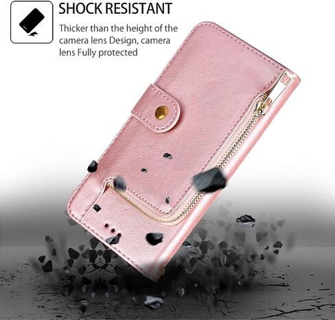 Asuwish Phone Case for Samsung Galaxy S23 5G Wallet Cell Cover with Tempered Glass Screen Protector and Leather Flip Credit Card Holder Slot Stand S 23 23S GS23 G5 SM-S911U 6.1 inch Women Rose Gold in Saudi Arabia