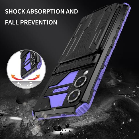 Phone Case for Samsung Galaxy S25 Edge Wallet Case SM-S937U with Screen Protector, Card Holder Built-in Stand Shockproof Protective Phone Cover for Samsung Galaxy S25 Edge Purple in Saudi Arabia