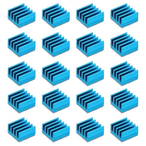 Patikil Heathink 9x9x5mm ، 10 pcs الألومنيوم مبرد بالوعة حرارة الرادياتير مع ملصق أزرق حراري للتشويش PI CPU Power Transistor FET IC مضخم طاقة ، أبيض in Saudi Arabia