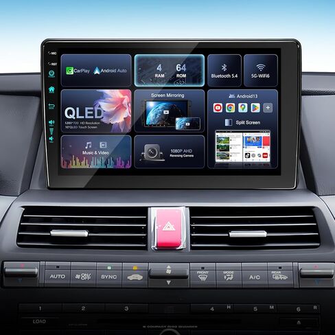 10.2 بوصة لراديو ستيريو ترقية Android 13 لـ Honda Accord 8th 2008-2013 مع Carplay Android Auto 1080p Camera/BT5.4 ((4RAM 64rom) 10.2) in Kuwait