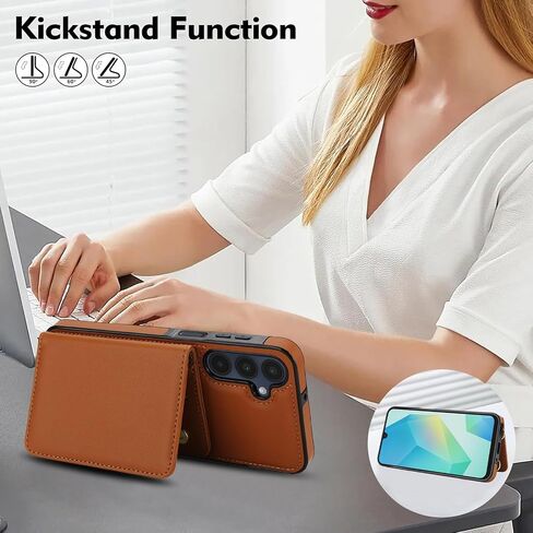 علبة هاتف ASUWISH لـ Samsung Galaxy A54 5G Wallet Cell Cover مع حامي الشاشة الزجاجية المعصم حزام Crossbody RFID حظر بطاقة الائتمان A545G A 54 54A 4G G5 SM A546U نساء بني بني in Saudi Arabia
