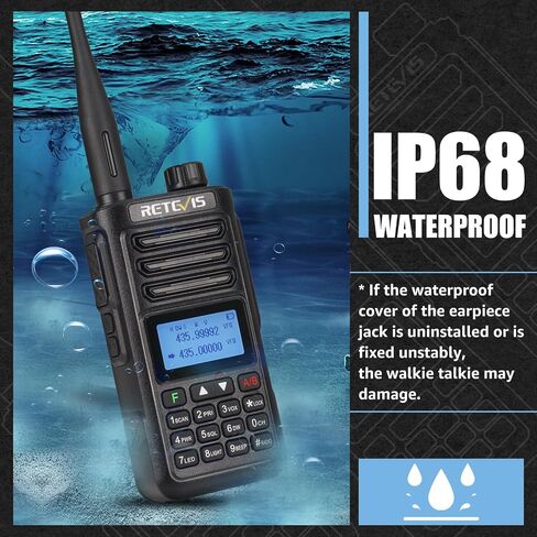 Retevis RA79 Ham Radio, Dual Band Two Way Radio, Long Range Walkie Talkies, Aviation Receive, NOAA, FM, USB-C Rechargeable 2 Way Radio, Portable Walkie Talkie for Radio Amateur(1 Pack) in Kuwait