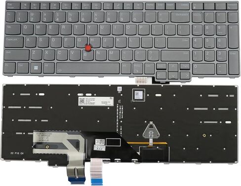 بُعزّف بانيات Backlit Laptop لوحة مفاتيح Lenovo ThinkPad P16 Gen 1 Type 21d6 21d7 & P16 Gen 2 Type 21fa 21fb US Layout with trackpoint 5n21f39320 5n21f39357 in Kuwait