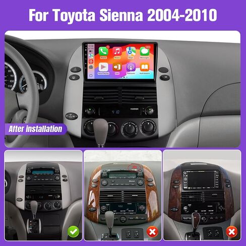 سيارات راديو سيار ستيريو لتويوتا سيينا 2004 2005 2006 2007 2008 2010 ، Android 11 2G+32G Carplay Android Auto ، شاشة تعمل باللمس 9 بوصة ، GPS ، FM ، الكاميرا الاحتياطية (مع J.B.L & Large Screen (2G+32G)) in Saudi Arabia