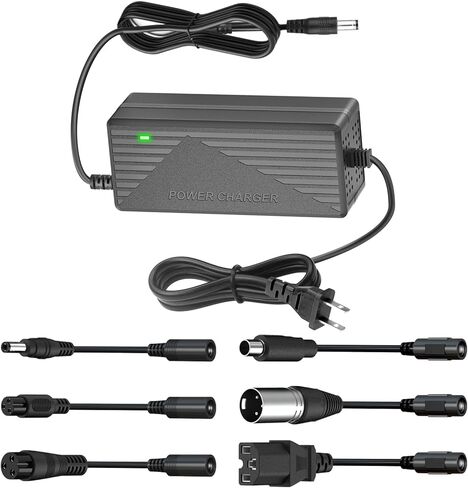 42V 2A شاحن سكوتر عالمي لـ Hoverboard مع مقابس 7-in-1-استبدال شاحن الدراجات البخارية الكهربائية لـ Razor و Jetson و Gotrax و Segway و Bird & More (10S 36V/42V Lithium Battery) in Kuwait