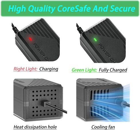 42V 2A شاحن سكوتر عالمي لـ Hoverboard مع مقابس 7-in-1-استبدال شاحن الدراجات البخارية الكهربائية لـ Razor و Jetson و Gotrax و Segway و Bird & More (10S 36V/42V Lithium Battery) in Kuwait