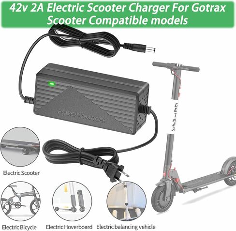 42V 2A شاحن سكوتر عالمي لـ Hoverboard مع مقابس 7-in-1-استبدال شاحن الدراجات البخارية الكهربائية لـ Razor و Jetson و Gotrax و Segway و Bird & More (10S 36V/42V Lithium Battery) in Kuwait