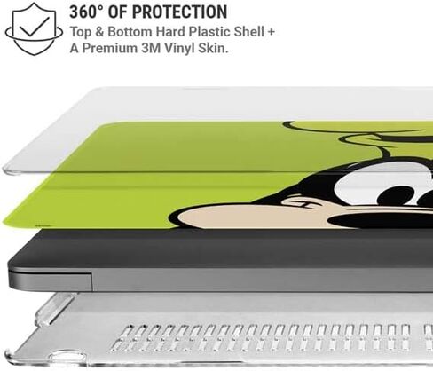 Skinit Case + Skin متوافق مع MacBook Pro 14in (2021) - Disney Goofy مرخص رسميًا تصميمًا عن قرب in Saudi Arabia