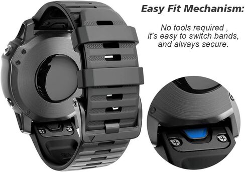 Notocity متوافق مع Fenix ​​6 Watchbands Band 22mm لـ Fenix ​​8 47mm/Fenix ​​6/Fenix ​​6 Pro/Fenix ​​5/Fenix ​​5 Plus/Forerunner 935/Forerunner 945/النهج S60/Quatix 5 in Kuwait