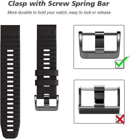 Notocity متوافق مع Fenix ​​6 Watchbands Band 22mm لـ Fenix ​​8 47mm/Fenix ​​6/Fenix ​​6 Pro/Fenix ​​5/Fenix ​​5 Plus/Forerunner 935/Forerunner 945/النهج S60/Quatix 5 in Kuwait