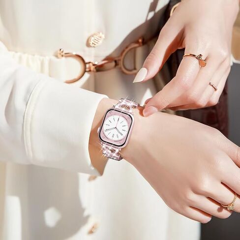 JKD Slim Metal Band Compatible with Apple Watch Bands for Women 40mm 42mm 46mm 44mm 45mm 41mm 38mm 49mm, Diamond X-Shape Stainless Steel Magnetic Strap for iWatch SE Series 10/9/8/7/6/5/4/3/2/1/Ultra in Kuwait