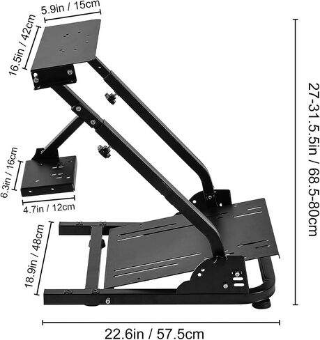 Happybuy G920 Racing Steering Wheel Stand, Shifter Mount for Logitech G27 G25 G29, Compatible with Gaming Wheel Pedals, Not Included, Adjustable Height, Durable Construction in Saudi Arabia