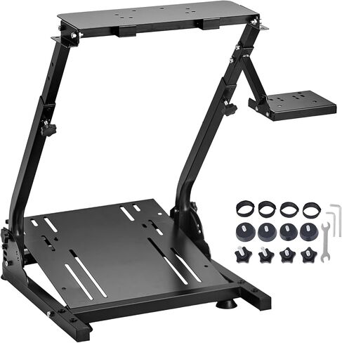 Happybuy G920 Racing Steering Wheel Stand, Shifter Mount for Logitech G27 G25 G29, Compatible with Gaming Wheel Pedals, Not Included, Adjustable Height, Durable Construction in Saudi Arabia