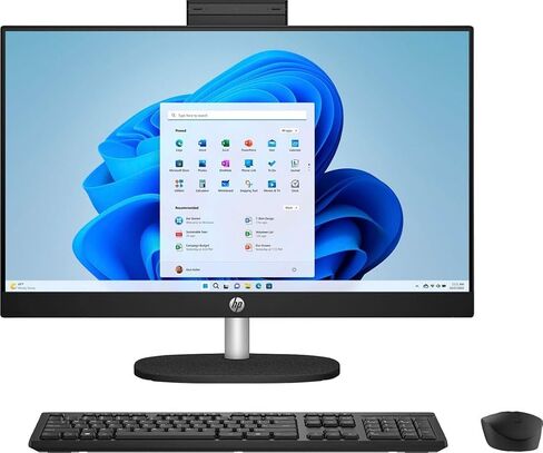 Hewlett Packard HP 23.8 بوصة على جهاز كمبيوتر سطح المكتب الكل في واحد ، عرض شاشة لمس FHD ، Intel Core N200 ، ذاكرة وصول عشوائي 8 غيغابايت ، 256 جيجابايت SSD ، رسومات Intel UHD ، Windows 11 Home ، 24-CR0091 (2023) ، Jet Black (متجدد) in Saudi Arabia