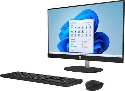 Hewlett Packard HP 23.8 بوصة على جهاز كمبيوتر سطح المكتب الكل في واحد ، عرض شاشة لمس FHD ، Intel Core N200 ، ذاكرة وصول عشوائي 8 غيغابايت ، 256 جيجابايت SSD ، رسومات Intel UHD ، Windows 11 Home ، 24-CR0091 (2023) ، Jet Black (متجدد) in Saudi Arabia
