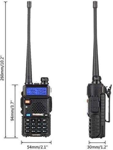 Baofeng UV-5R Dual Band Two Way Radio Handheld Ham Radio Long Range Walkie Talkies Pack of 4 for Hiking Camping Skiing Trip (Black) in Saudi Arabia