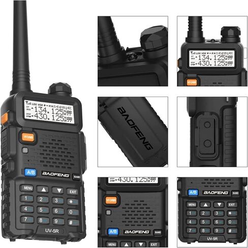 Baofeng UV-5R Dual Band Two Way Radio Handheld Ham Radio Long Range Walkie Talkies Pack of 4 for Hiking Camping Skiing Trip (Black) in Saudi Arabia