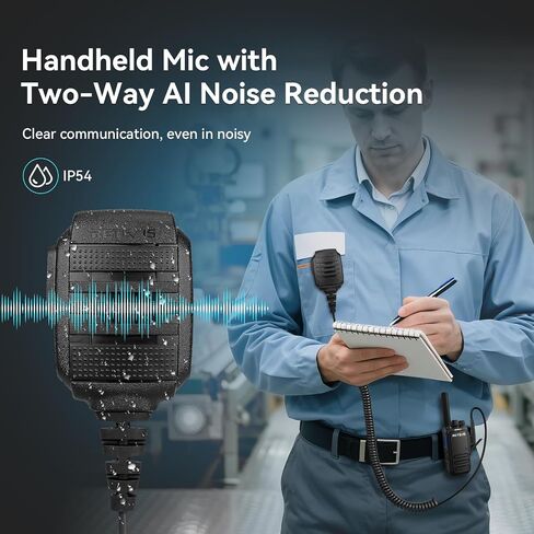 RETEVIS MATETALK B4 Walkie Talkies مع ميكروفون في الكتف مقاوم للماء ، إلغاء ضوضاء الراديو 2 ، وشحن USB-C ، وأجهزة الراديو الوعرة لركلز في موقع البناء الكهربائي (4 عبوات) in Saudi Arabia