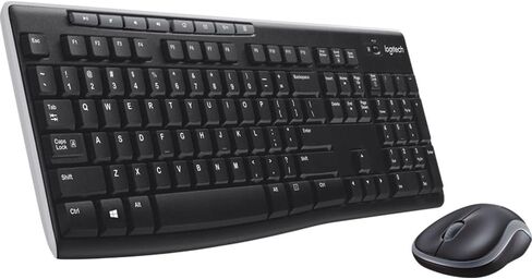 Logitech MK270 Remote Work Wireless Keyboard, Mouse Bundle with Headset, Microphone and Gel Mousepad in Saudi Arabia