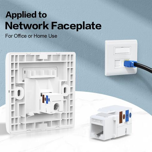 CAT6 RJ45 Keystone Jack Keystone Jack 90 ° Ethernet Punch Down Meystone Modules 50Pack in Kuwait