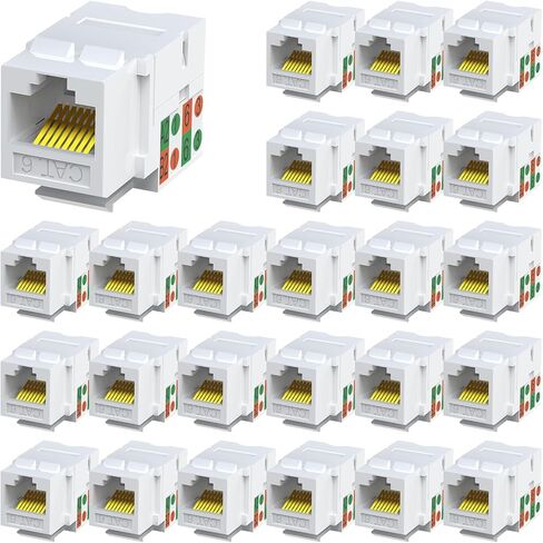 CAT6 RJ45 Keystone Jack Keystone Jack 90 ° Ethernet Punch Down Meystone Modules 50Pack in Kuwait