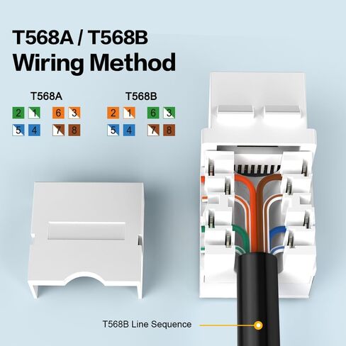 CAT6 RJ45 Keystone Jack Keystone Jack 90 ° Ethernet Punch Down Meystone Modules 50Pack in Kuwait