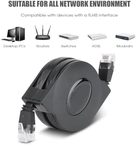 Zerone Cat 6 Ethernet Cable Flat Flat ، CAT6 RJ45 LAN Network Cable Cable محمية محمية (2M) (10 أجزاء) in Saudi Arabia
