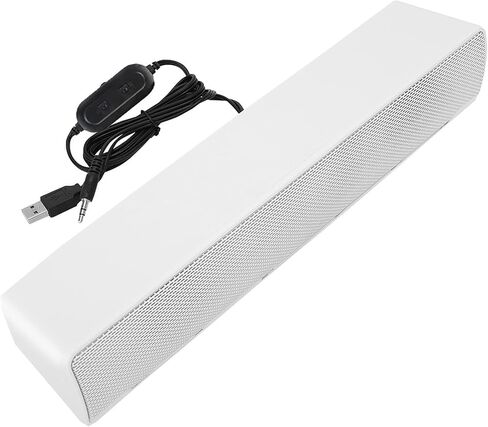 صوت استريو سلكي USB ، مكبر صوت للكمبيوتر مع إدخال 3.5 مم ، صندوق صوت محيطي باس ، صوت استريو ثلاثي الأبعاد قابل للتعديل. in Kuwait
