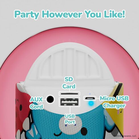Squishmallows Wireless Bluetooth Speaker - Splashproof Rechargeable Wireless Speaker With 3 Hours Playtime/SD Slot/FM Radio- Squishmallows Gifts for Girls, Boys, Women, Men and All Squish Squad Fans in Saudi Arabia