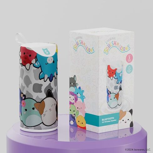 Squishmallows Wireless Bluetooth Speaker - Splashproof Rechargeable Wireless Speaker With 3 Hours Playtime/SD Slot/FM Radio- Squishmallows Gifts for Girls, Boys, Women, Men and All Squish Squad Fans in Saudi Arabia