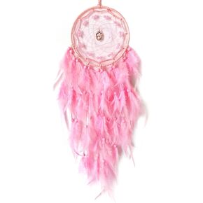 صائدات الأحلام، صائدات الأحلام الكبيرة للتعليق على الحائط، صائدات الأحلام من الريش الوردي لغرفة النوم والبالغين والأطفال والأولاد هدايا تزيين فنية جدارية in Kuwait