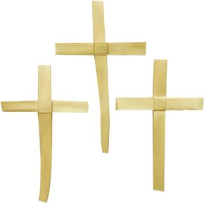 Hand Made Palm Sunday Palm Crosses - Pack of 50-7.5" Tall