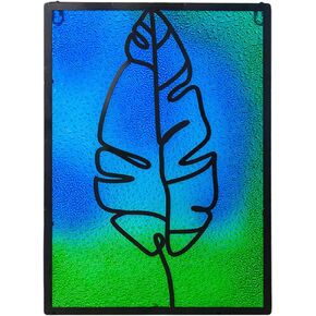 11" Round Cat Stained Glass Window Hanging Handmade Sun Catcher with Metal Frame Wall Art Stained Glass Suncatcher Panels for Window Wall Hanging Decor in Kuwait