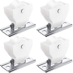 Jetec 4 Pieces Roman Shade Cord Pulley Small Plastic Cord Lock for Roman Pleated and Australian Shades