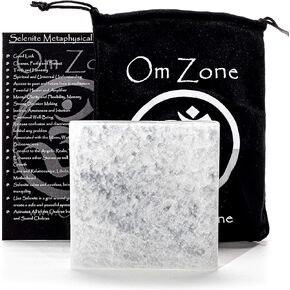 Selenite Charging Plate 4 x 4 inches Polished Selenite Crystal Charging Station Plate for Cleansing and Charging Crystals and Collection of Crystals and Healing Stones