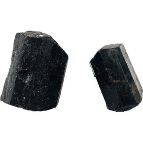 2 PCS Bulk Rough Black Tourmaline Crystals Large Raw Natural Stones Reiki Crystal Healing Wholesale Lot (2-3cm)