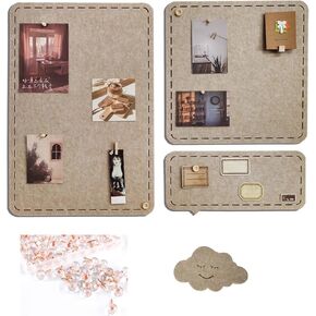 مجموعة 4 قطع من لوحات الفلين لغرفة الأطفال، لوحة من اللباد مع 35 دبابيس لجدران المدرسة والمنزل والمطبخ والمكتب in Kuwait