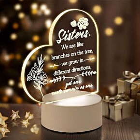 ZEEYUAN Mom's Present Mother's Day Gift for Mom from Daughter Son, Unique Present Birthday Gift for Mom, 7 Colors Engraved Acrylic 3D Night Light Gift for Mom Mother