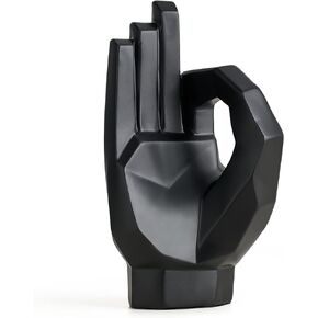 Hand Finger Statue Decor Victory Gesture Sculpture Coffee Table Decor Resin Modern Creative Home Decorations for Home Living Room, TV Stand, Cabinet, Shelf, Office (Hands of Victory Decor)