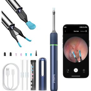 Note5 Ear Wax Removal Tool Camera,10 Megapixel Otoscope,Real-Time Remote Video Ear Cleaner Tweezers Ear Camera, Multi Earwax Cleaning Replacement Tips
