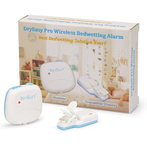 Pro Wireless Bedwetting Alarm (2024 Release) with New Improved Sensor, 6 Selectable Sounds, Volume Control, Strong Vibration and Compact Design for Overcoming Bedwetting